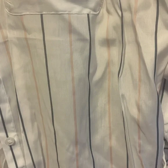 Express button down size medium white blue pink - Picture 3 of 3